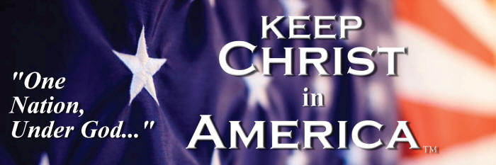 Keep Christ in America bumper sticker