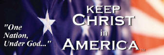 Keep Christ in America bumper sticker